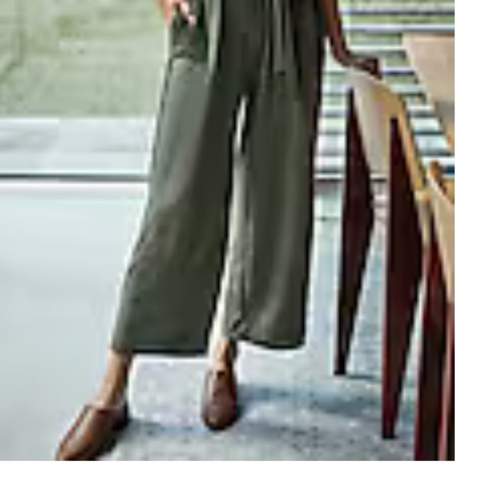 J. Jill Olive Green Wide-Leg Jumpsuit